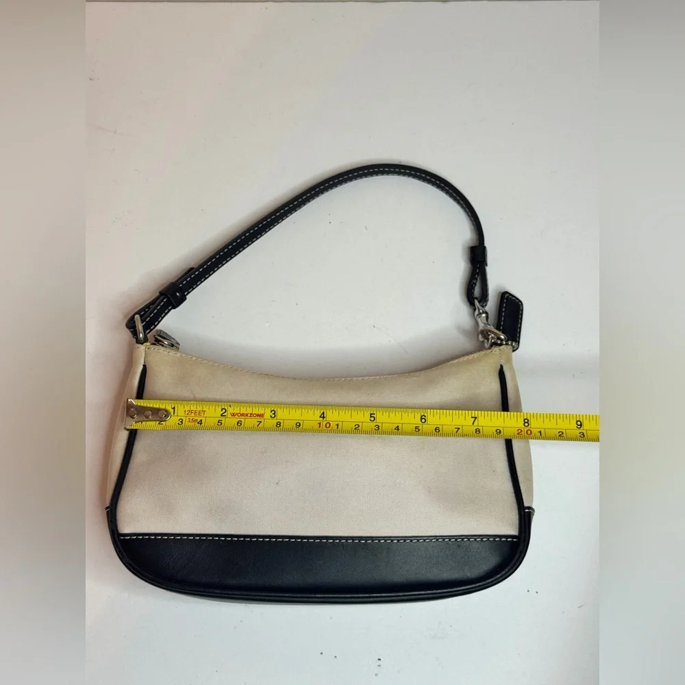Coach Y2K Hampton Demi Mini Hand Bag Shoulder Bag Canvas/Leather - Picture 7 of 13